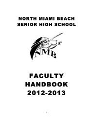 12-13 Faculty Handbook - North Miami Beach Senior High School ...