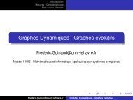 Graphes Dynamiques - Graphes évolutifs