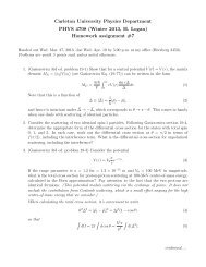 Assignment 7 [pdf] - Department of Physics - Carleton University