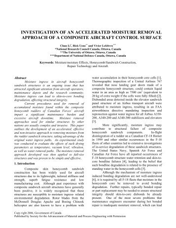 Investigation of an accelerated moisture removal - Université d'Ottawa