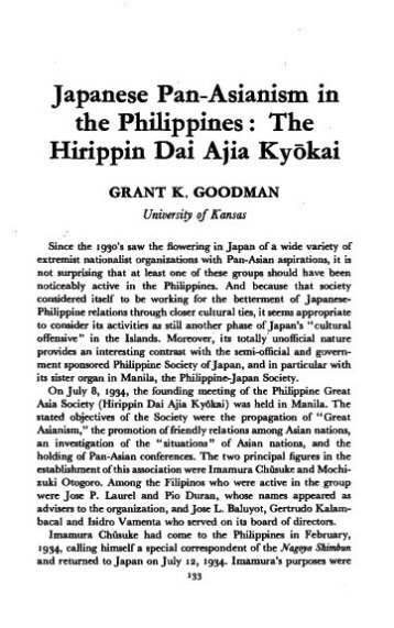 The Hirippin Dai Ajia Kyokai - Studies on Asia