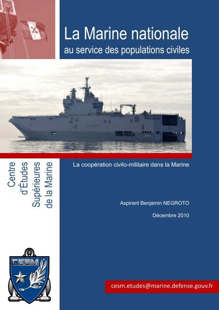 La coopération civilo-militaire dans la Marine - CESM - Ministère de ...