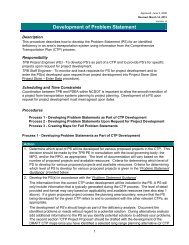 Problem Statement Procedure - Connect NCDOT