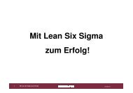 Mit Lean Six Sigma zum Erfolg!