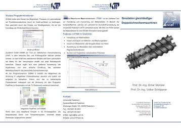 Simulation gleichläufiger Doppelschneckenmaschinen Prof. Dr.-Ing ...