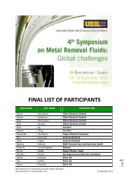 FINAL LIST OF PARTICIPANTS - UEIL