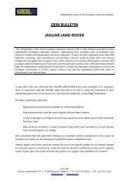 OEM Bulletin Jaguar Land Rover - UEIL