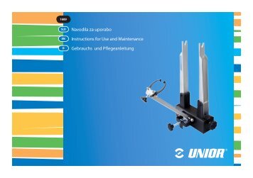 Navodila za uporabo Instructions for Use and Maintenance ... - Unior