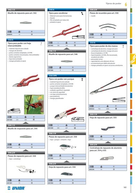 Catalogo de herramientas manuales - Unior