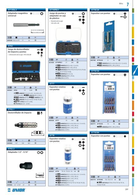 Catalogo de herramientas manuales - Unior