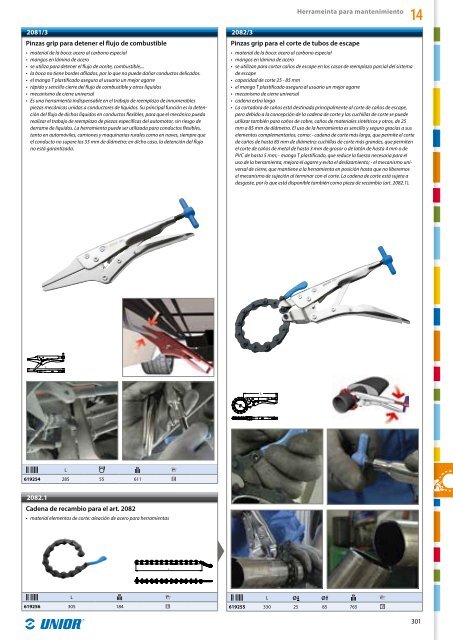 Catalogo de herramientas manuales - Unior