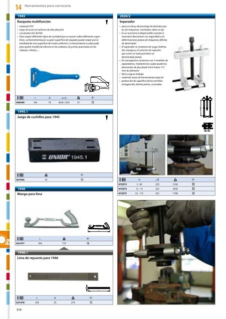 Catalogo de herramientas manuales - Unior