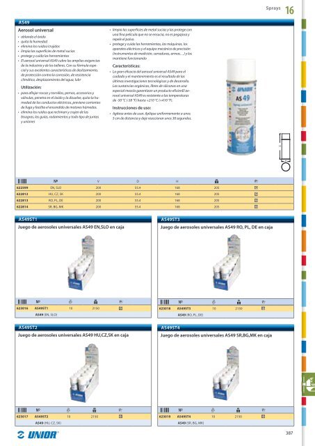 Catalogo de herramientas manuales - Unior