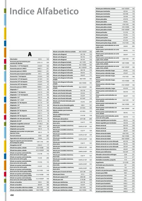 Catalogo de herramientas manuales - Unior