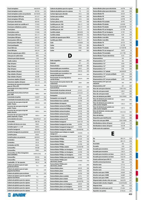 Catalogo de herramientas manuales - Unior