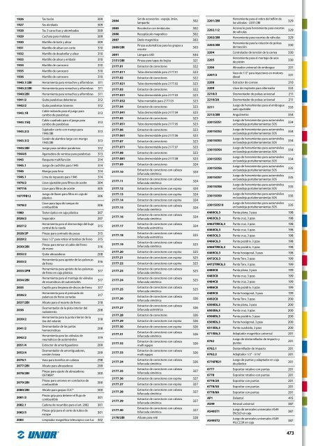 Catalogo de herramientas manuales - Unior