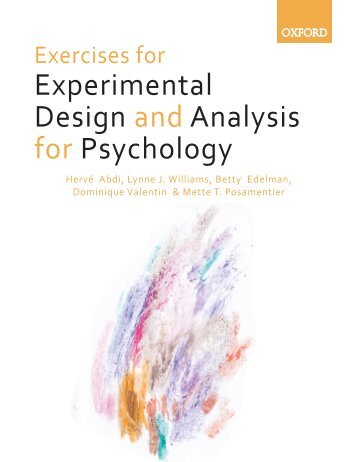 Experimental Design and Analysis for Psychology - The University of ...