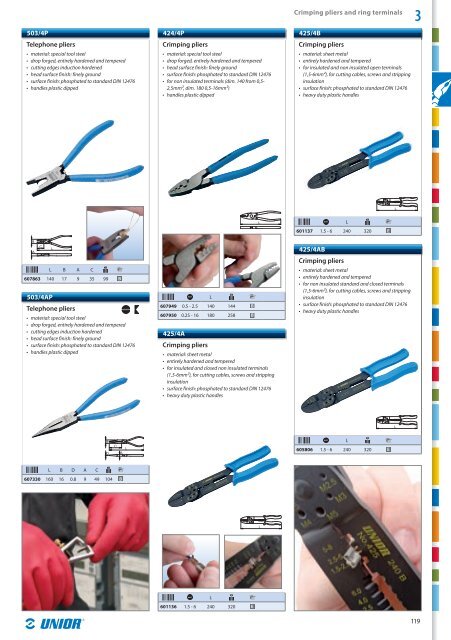 Hand tools catalogue - Unior