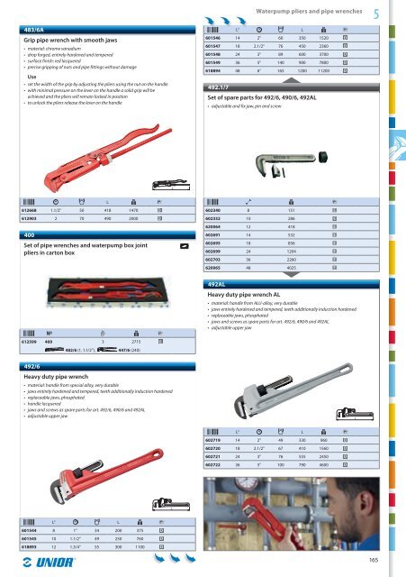 Hand tools catalogue - Unior