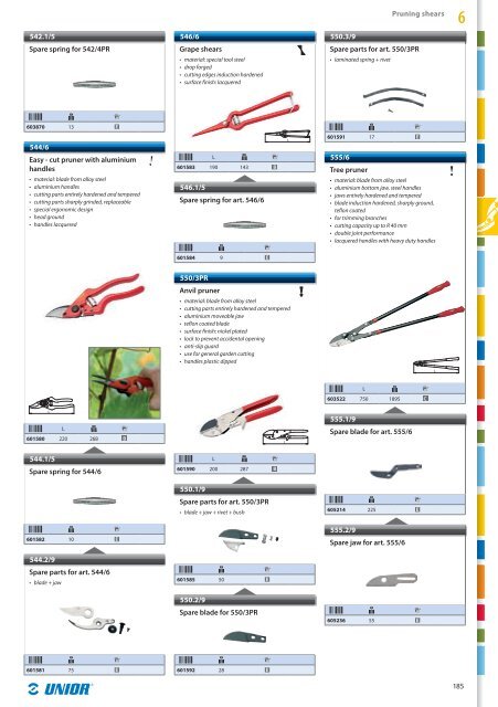 Hand tools catalogue - Unior