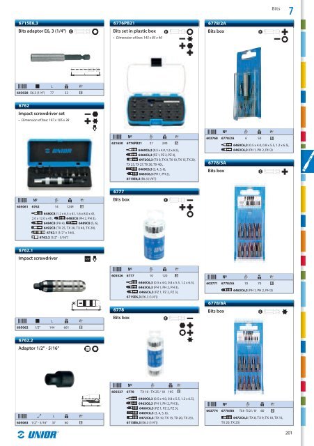 Hand tools catalogue - Unior