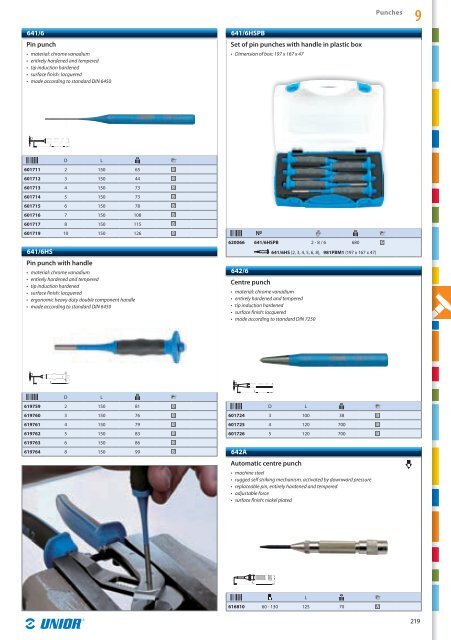 Hand tools catalogue - Unior