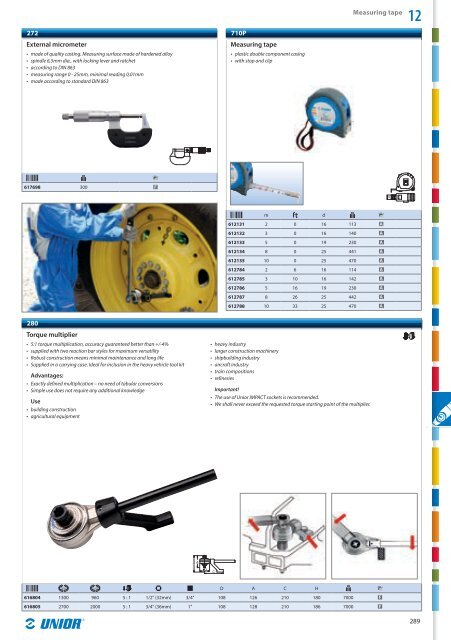 Hand tools catalogue - Unior