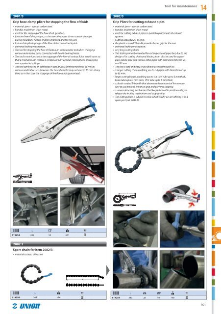 Hand tools catalogue - Unior