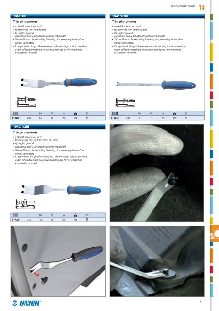 Hand tools catalogue - Unior