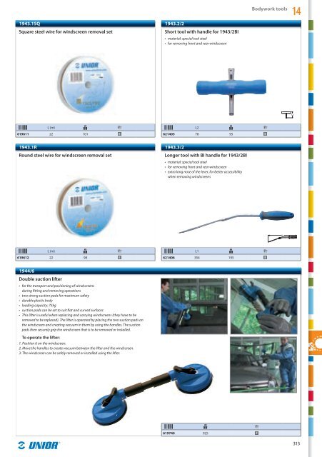 Hand tools catalogue - Unior