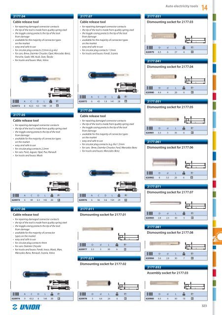 Hand tools catalogue - Unior