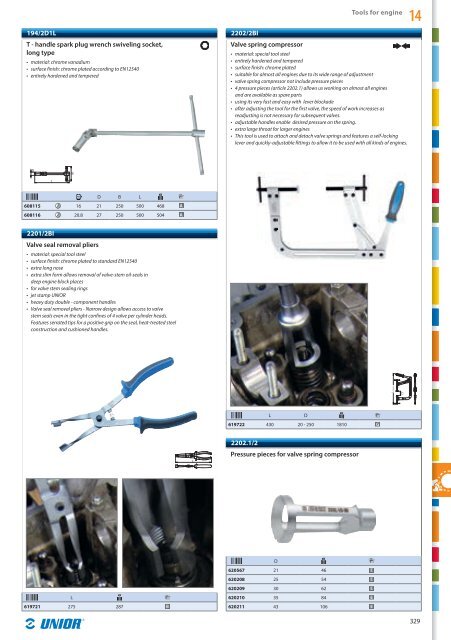 Hand tools catalogue - Unior