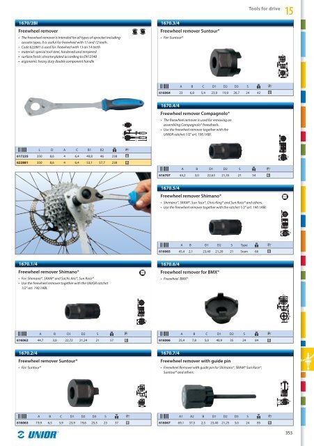 Hand tools catalogue - Unior