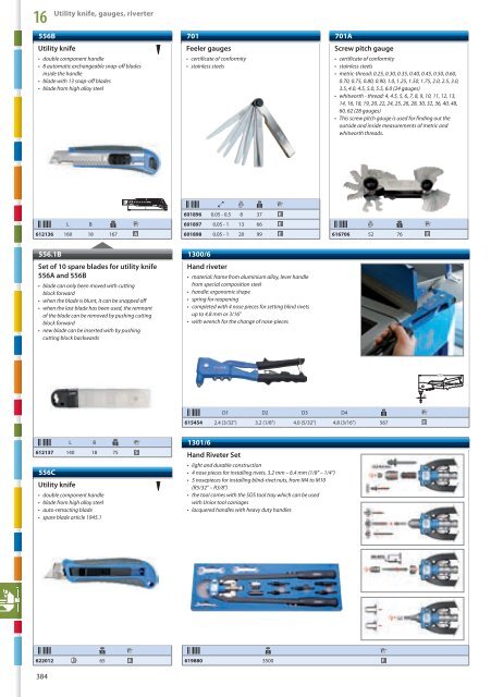 Hand tools catalogue - Unior