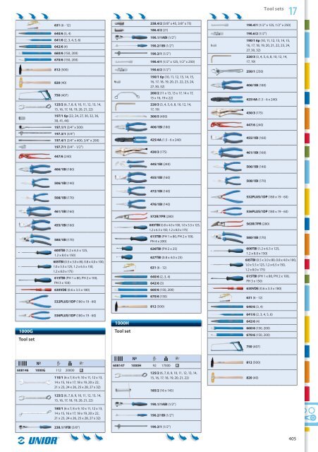 Hand tools catalogue - Unior