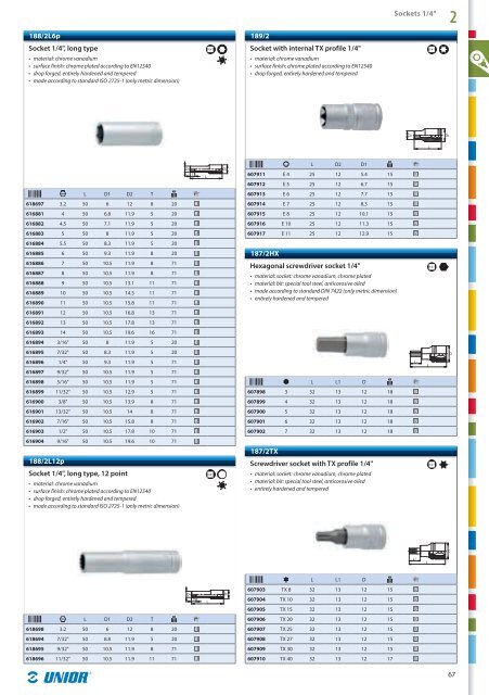 Hand tools catalogue - Unior