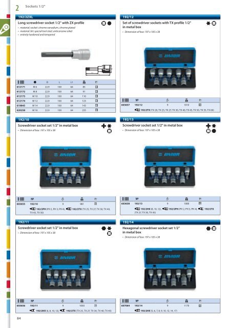 Hand tools catalogue - Unior