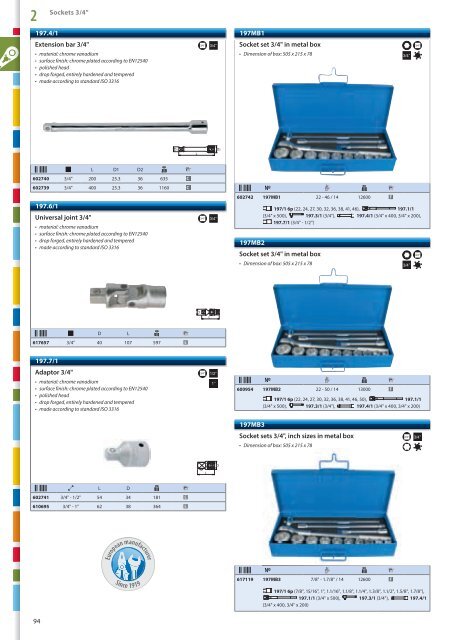 Hand tools catalogue - Unior