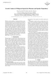 Acoustic Analysis of Whispered Speech for Phoneme and Speaker ...