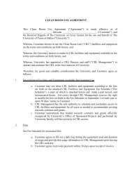 CLEAN ROOM USE AGREEMENT This Clean Room Use Agreement