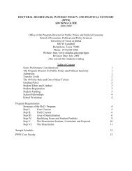 DOCTORAL DEGREE (Ph - The University of Texas at Dallas