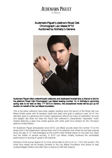 ENG_Leo Messi_Charity auction sothebys - Watchonista