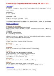 Protokoll der Jugendleiterpflichtsitzung am 28.11.2011