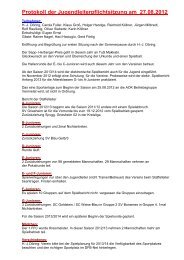 Protokoll der Jugendleiterpflichtsitzung am 27.08.2012