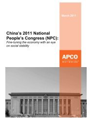 China's 2011 National People's Congress (NPC): - APCO Worldwide