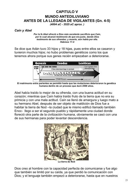 La Pre-Historia Segun La Biblia - Webgarden