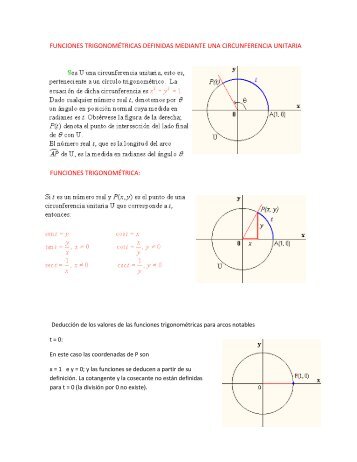 funciones trigonométricas definidas mediante una ... - Webgarden