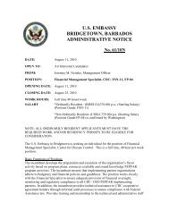 us embassy bridgetown, barbados administrative notice