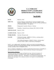 No.22/10N U.S. EMBASSY BRIDGETOWN, BARBADOS ...
