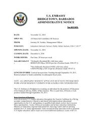 us embassy bridgetown, barbados administrative notice